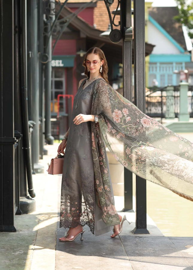 Noor By Saadia Asad | Noor Luxe Chikankari '26 - Shadow Grey