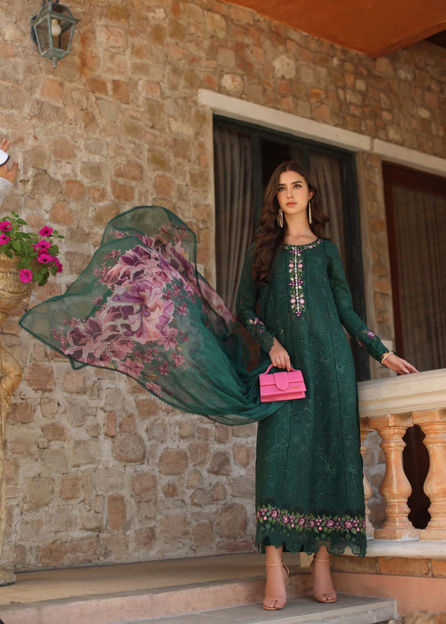 Noor By Saadia Asad | Noor Luxury Eid Schiffli Laserkari '26 - Sorina