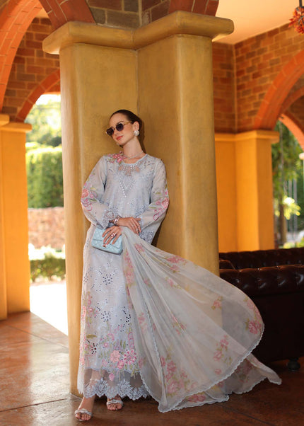 Noor By Saadia Asad | Noor Luxury Eid Schiffli Laserkari '26 - Roselle