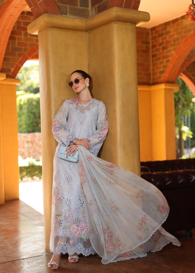 Noor By Saadia Asad | Noor Luxury Eid Schiffli Laserkari '26 - Roselle