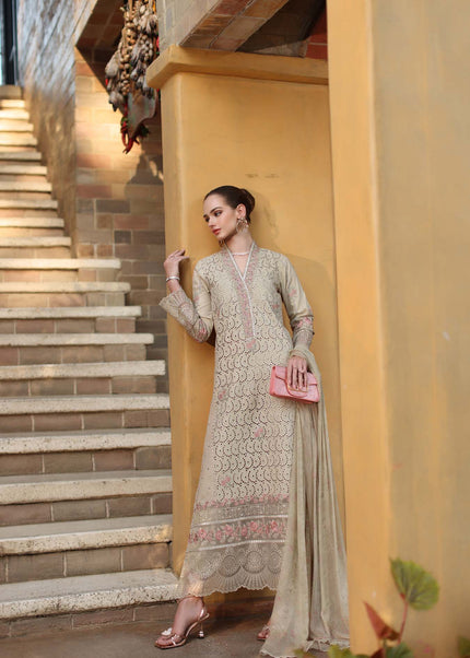 Noor By Saadia Asad | Noor Luxury Eid Schiffli Laserkari '26 - Lunaria