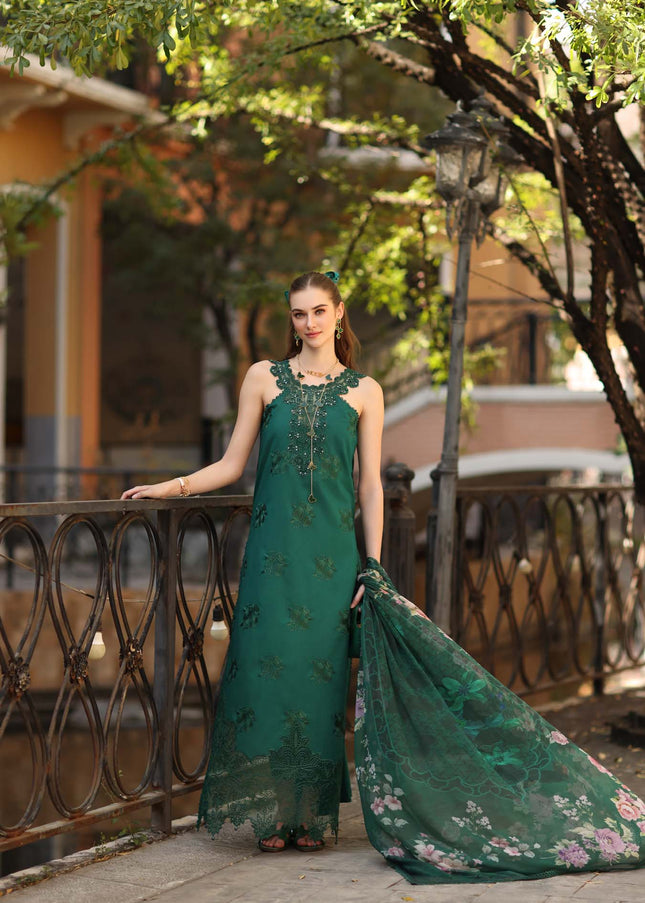 Noor By Saadia Asad | Noor Eid Luxury  Printskhaas '26 - Sage Green