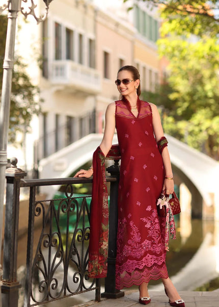 Noor By Saadia Asad | Noor Eid Luxury  Printskhaas '26 - Ruby