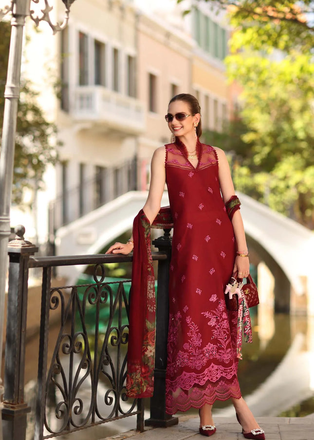 Noor By Saadia Asad | Noor Eid Luxury  Printskhaas '26 - Ruby