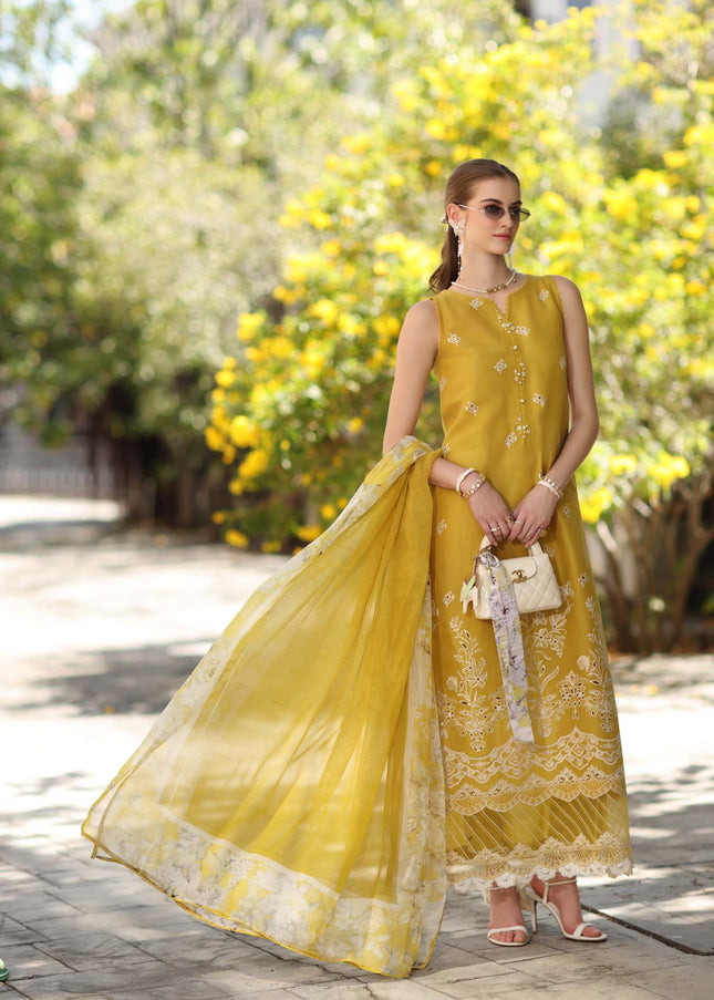 Noor By Saadia Asad | Noor Eid Luxury  Printskhaas '26 - Mango Yellow