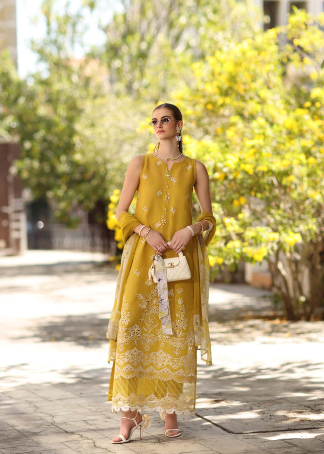 Noor By Saadia Asad | Noor Eid Luxury  Printskhaas '26 - Mango Yellow