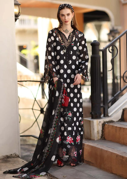 Noor By Saadia Asad | Noor Eid Luxury  Printskhaas '26 - Black Polka