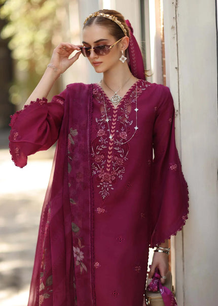 Noor By Saadia Asad | Noor Eid Luxury  Printskhaas '26 - Fushia Blush