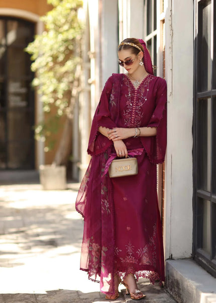 Noor By Saadia Asad | Noor Eid Luxury  Printskhaas '26 - Fushia Blush