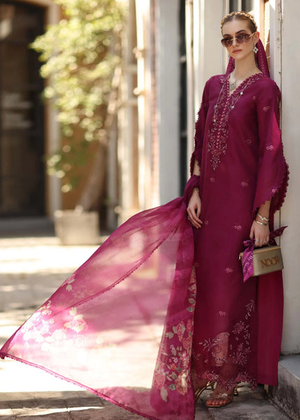 Noor By Saadia Asad | Noor Eid Luxury  Printskhaas '26 - Fushia Blush
