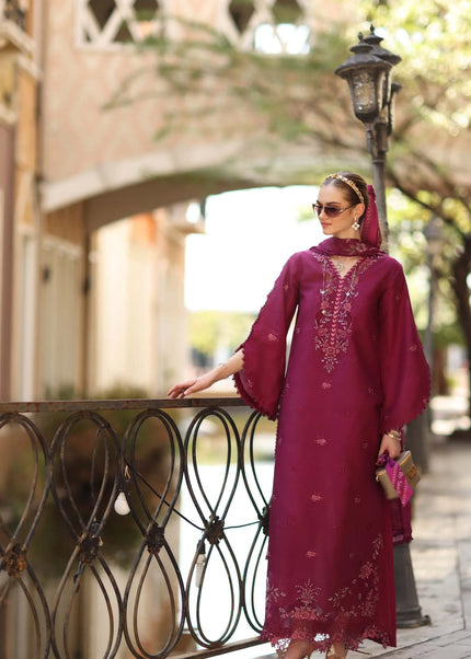 Noor By Saadia Asad | Noor Eid Luxury  Printskhaas '26 - Fushia Blush