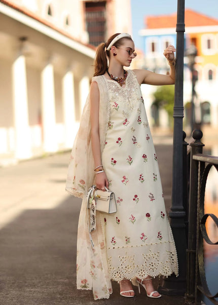 Noor By Saadia Asad | Noor Eid Luxury  Printskhaas '26 - Vanilla Mist