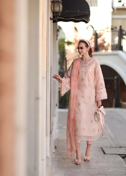 Noor By Saadia Asad | Noor Eid Luxury  Printskhaas '26 - Peach Blush