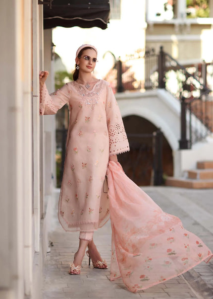 Noor By Saadia Asad | Noor Eid Luxury  Printskhaas '26 - Peach Blush