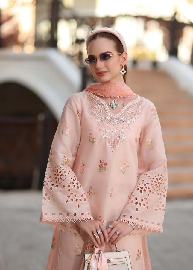 Noor By Saadia Asad | Noor Eid Luxury  Printskhaas '26 - Peach Blush
