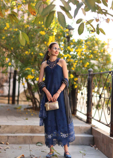 Noor By Saadia Asad | Noor Eid Luxury  Printskhaas '26 - Sapphire Blue