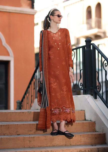 Noor By Saadia Asad | Noor Eid Luxury  Printskhaas '26 - Tangerine Royal