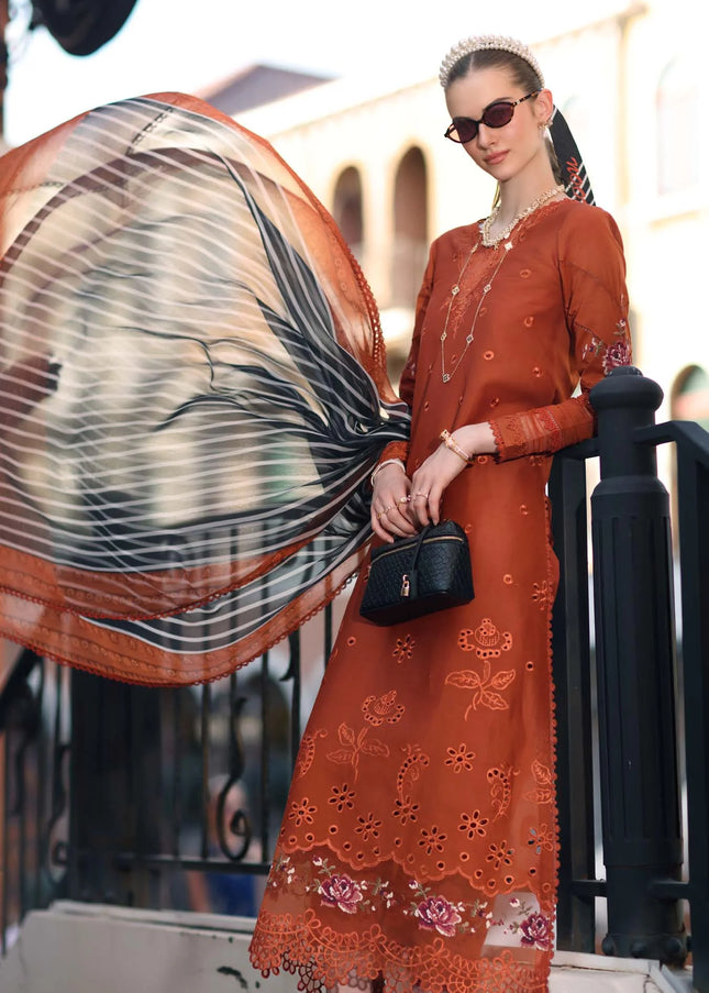 Noor By Saadia Asad | Noor Eid Luxury  Printskhaas '26 - Tangerine Royal