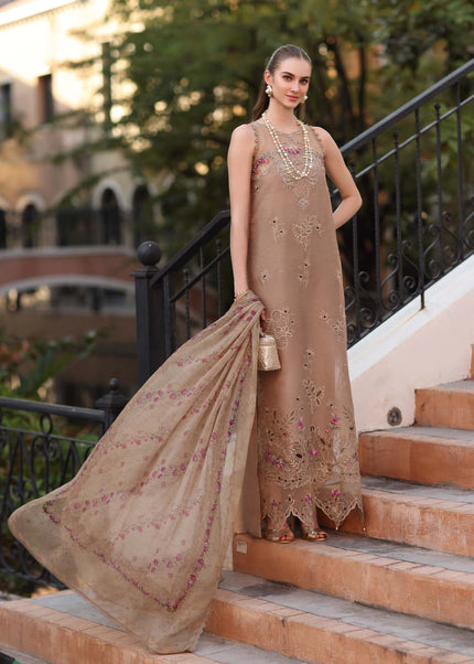 Noor By Saadia Asad | Noor Eid Luxury  Printskhaas '26 - Warm Biscotti