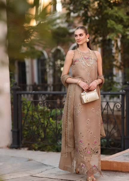 Noor By Saadia Asad | Noor Eid Luxury  Printskhaas '26 - Warm Biscotti