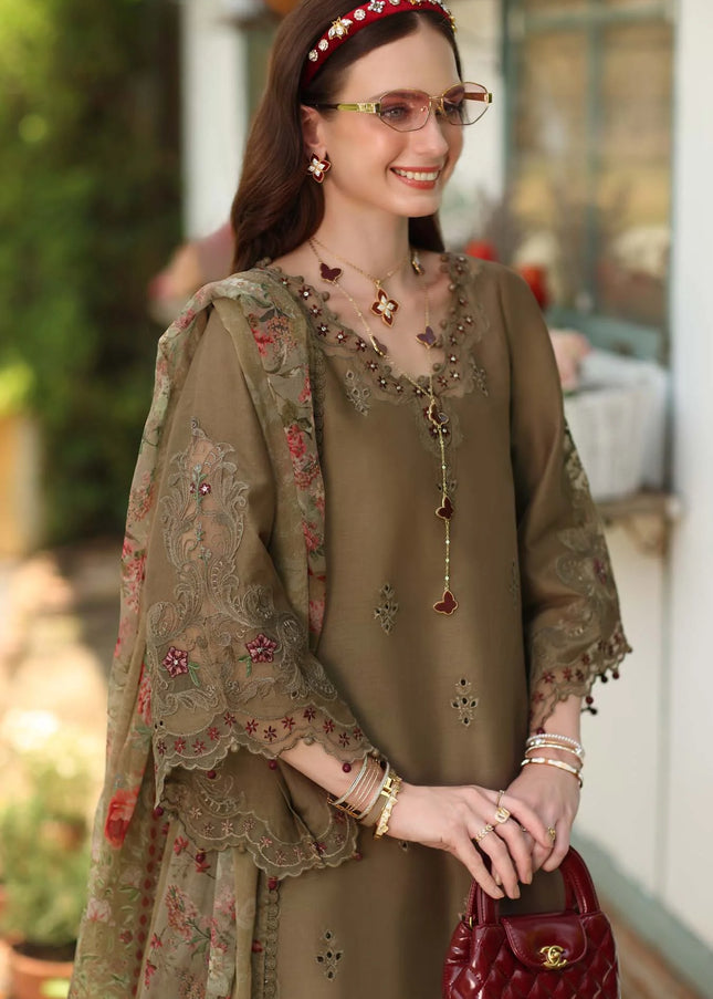 Noor By Saadia Asad | Noor Eid Luxury  Printskhaas '26 - Mocha Sienna