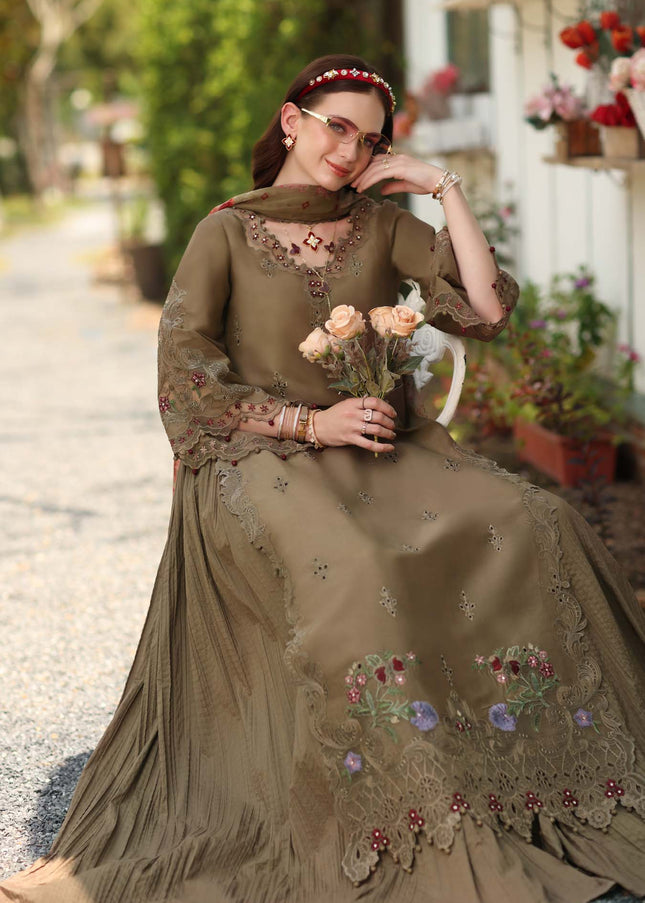 Noor By Saadia Asad | Noor Eid Luxury  Printskhaas '26 - Mocha Sienna