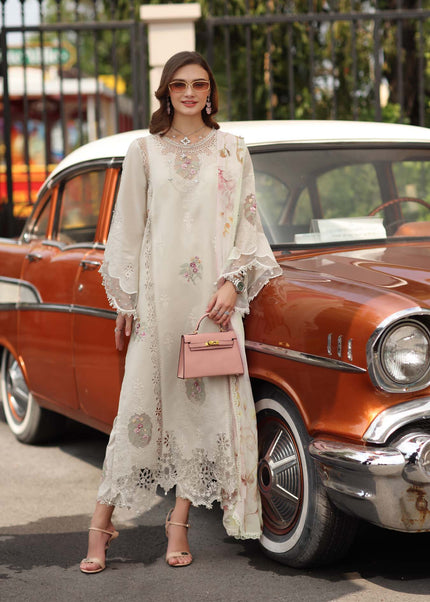 Noor By Saadia Asad | Noor Luxe Chikankari '26 - Pearl Ivory
