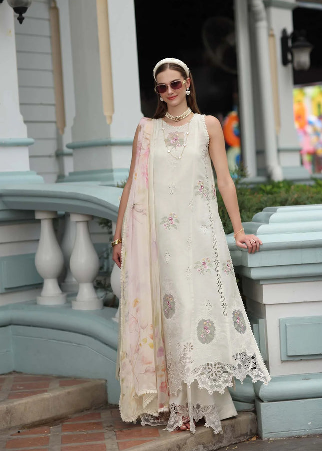 Noor By Saadia Asad | Noor Luxe Chikankari '26 - Pearl Ivory