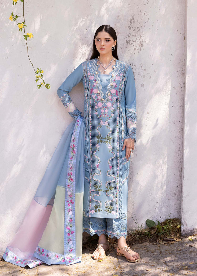 Saira Shakira | Bloom Unstitched Lawn - 1B