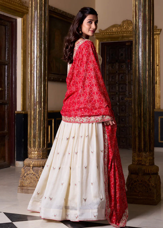 Offwhite Embroidered Lehenga Choli