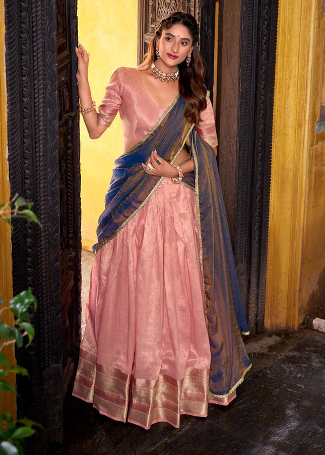 Pink Embroidered Lehenga Choli