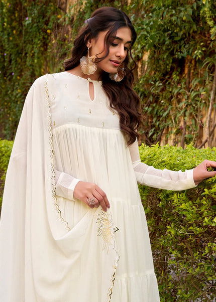 Marble Embroidered Anarkali Suit