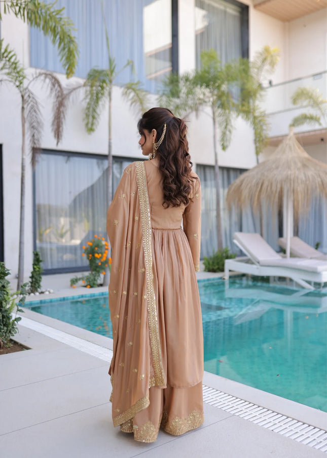 Silk Embroidered Sharara Suit Series