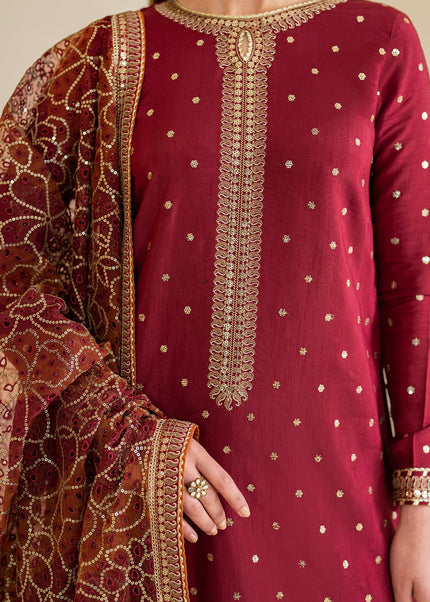 Jazmin | Premium Embroidered Raw Silk UR-7017