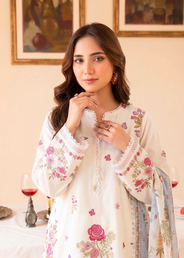 Faiza Faisal | Fnf Prints 2 - Ivory Grace