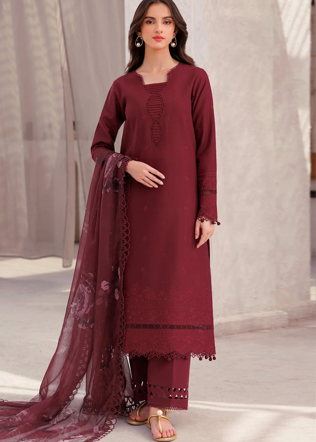 Farasha | Bahaar Embroidered Lawn'25 - Regal Orchid