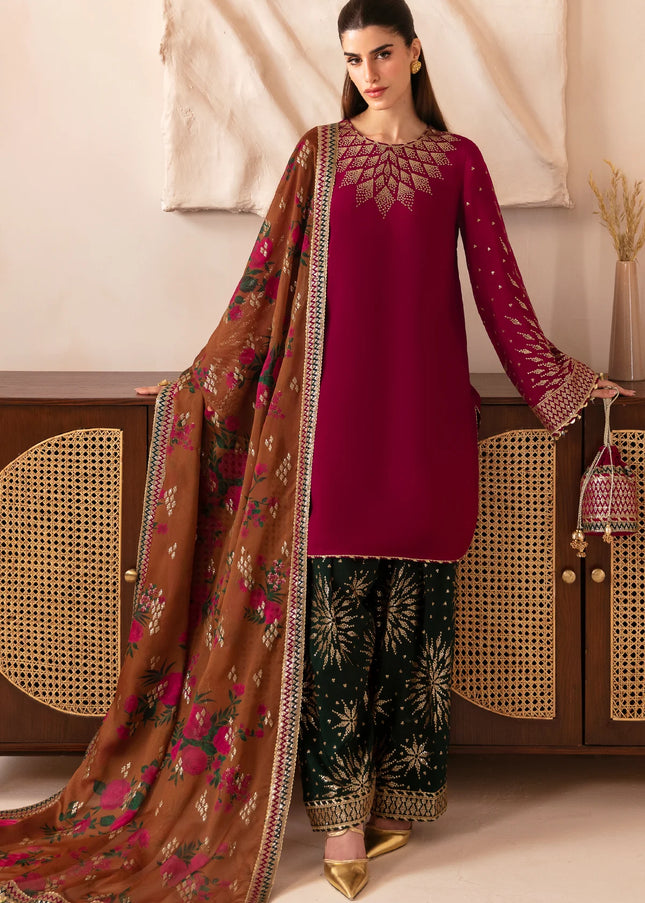 Jazmin | Premium Embroidered Raw Silk UR-7038