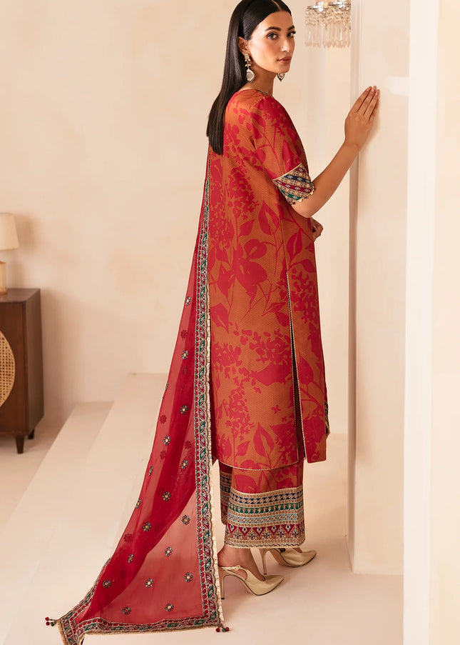 Jazmin | Premium Embroidered Raw Silk UR-7044