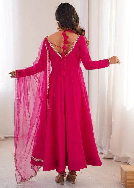 Pink Embroidered Anarkali