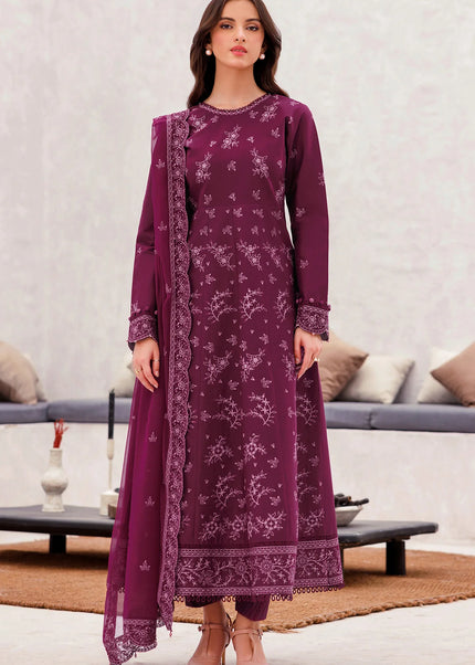 Farasha | Bahaar Embroidered Lawn'25 - Regal Plum