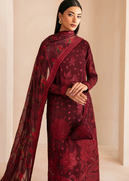 Jazmin | Premium Embroidered Raw Silk UR-7031