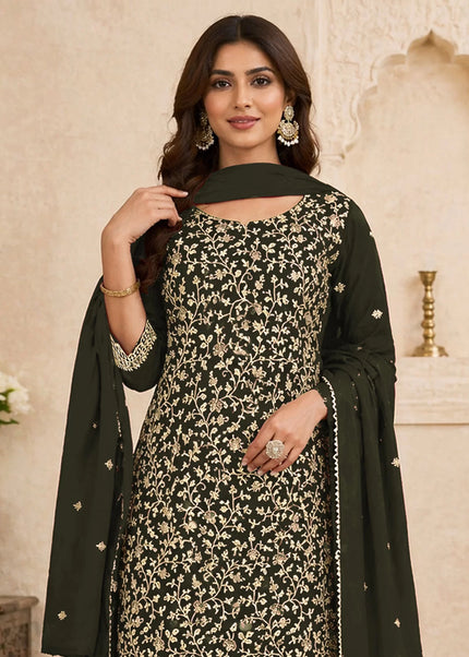 Gerogette Embroidered Pant Style Suit Series