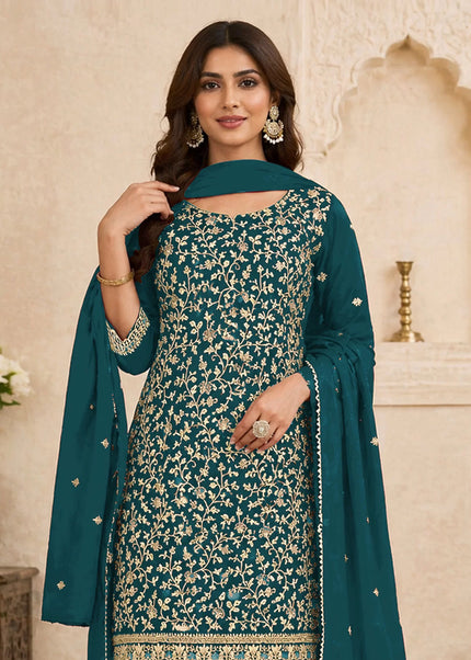 Gerogette Embroidered Pant Style Suit Series