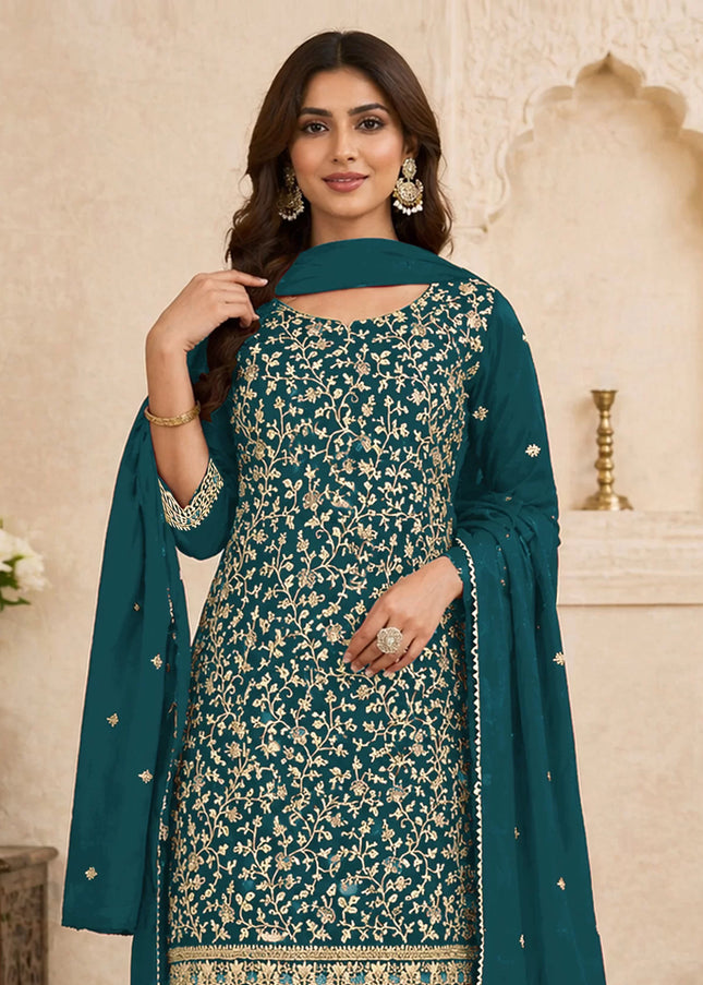 Gerogette Embroidered Pant Style Suit Series