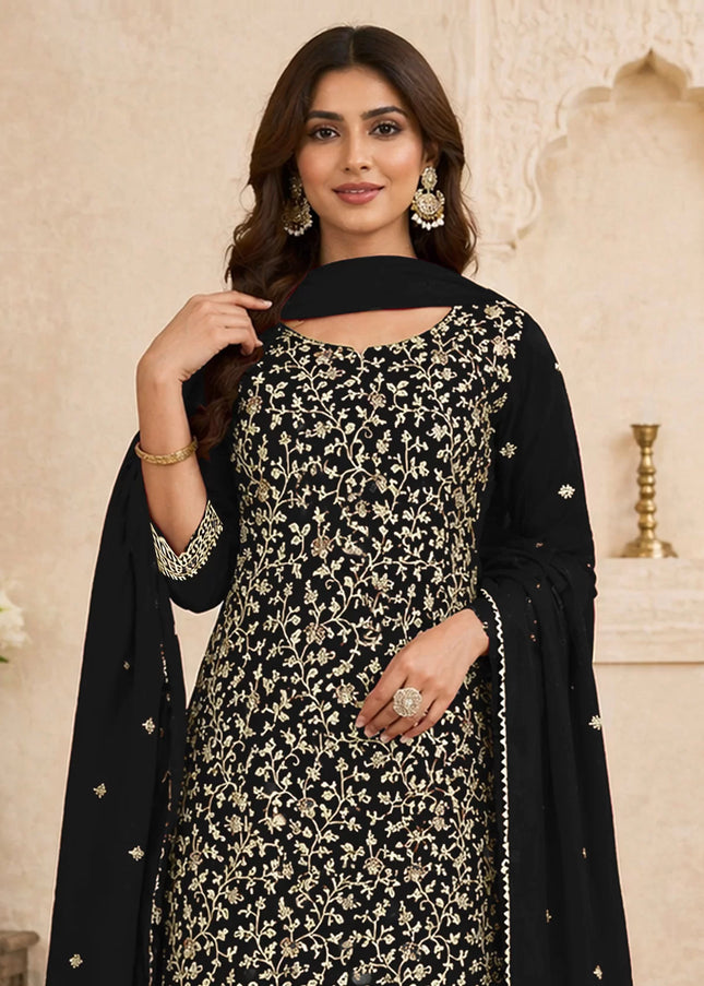 Gerogette Embroidered Pant Style Suit Series