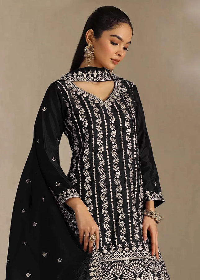 Chinnon Embroidered Sharara Suit Series