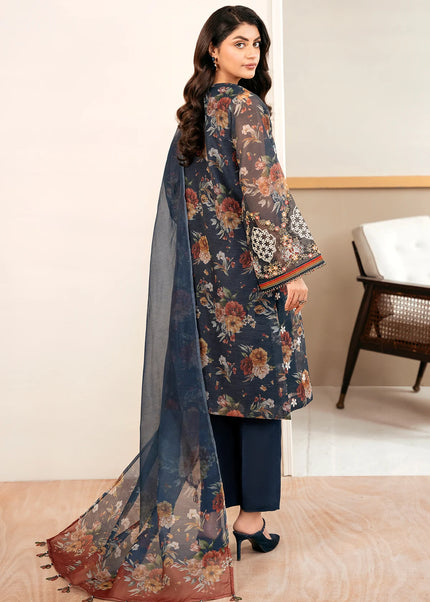 Baroque |Print Embroidered Cotton Net UF-4035