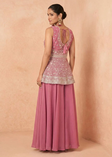 Georgette Embroidered Sharara Suit Series