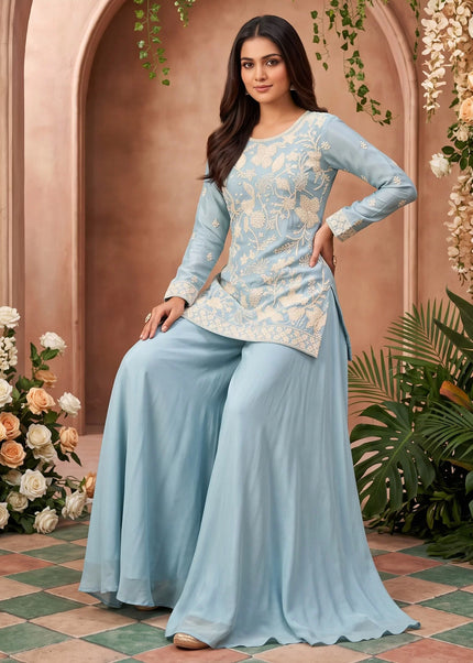 Chinnon Embroidered Sharara Suit Series