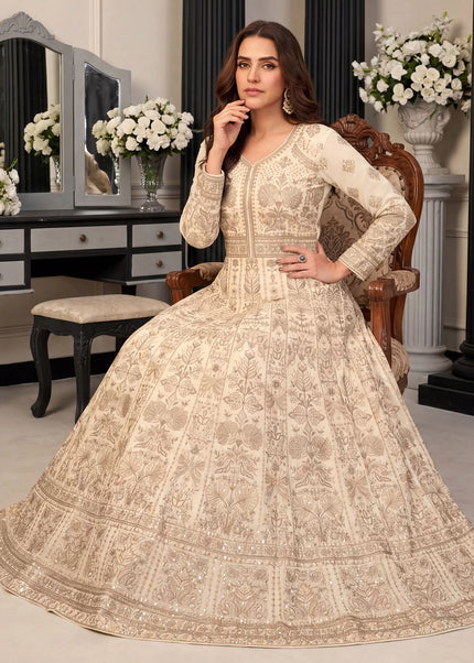 Georgette Embroidered Anarkali Gown Series